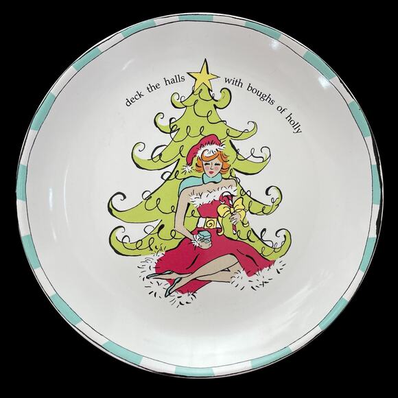 Rosanna Santa Baby Salad Plates Set of 4 Christmas Dishes Whimsical Kitschy READ - Picture 3 of 14